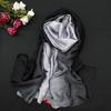 190*110cm Women Chiffon Scarf Gradient Color Protection Spring Summer Multicolor Printed Shawl Poncho Beach Luxury Ladies Retro