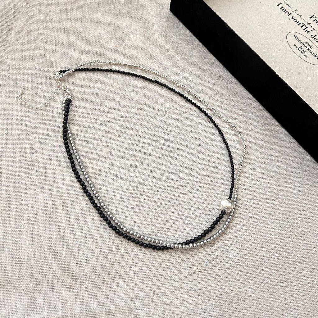 Ожерелье из натурального камня с бусинами для женщин - Роскошный чокер-цепочка на ключицу 2025