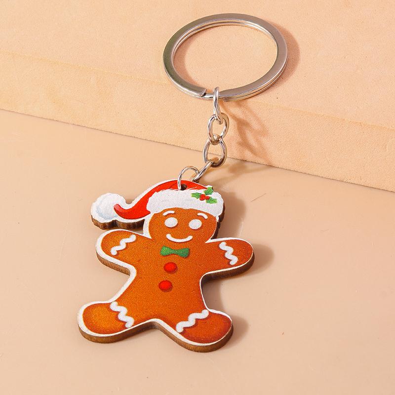 Cute Christmas Key Chain Snowman Santa Claus Key Ring Pendant for Car Key Holder Women Girls Handbag Decor DIY Jewelry Gift