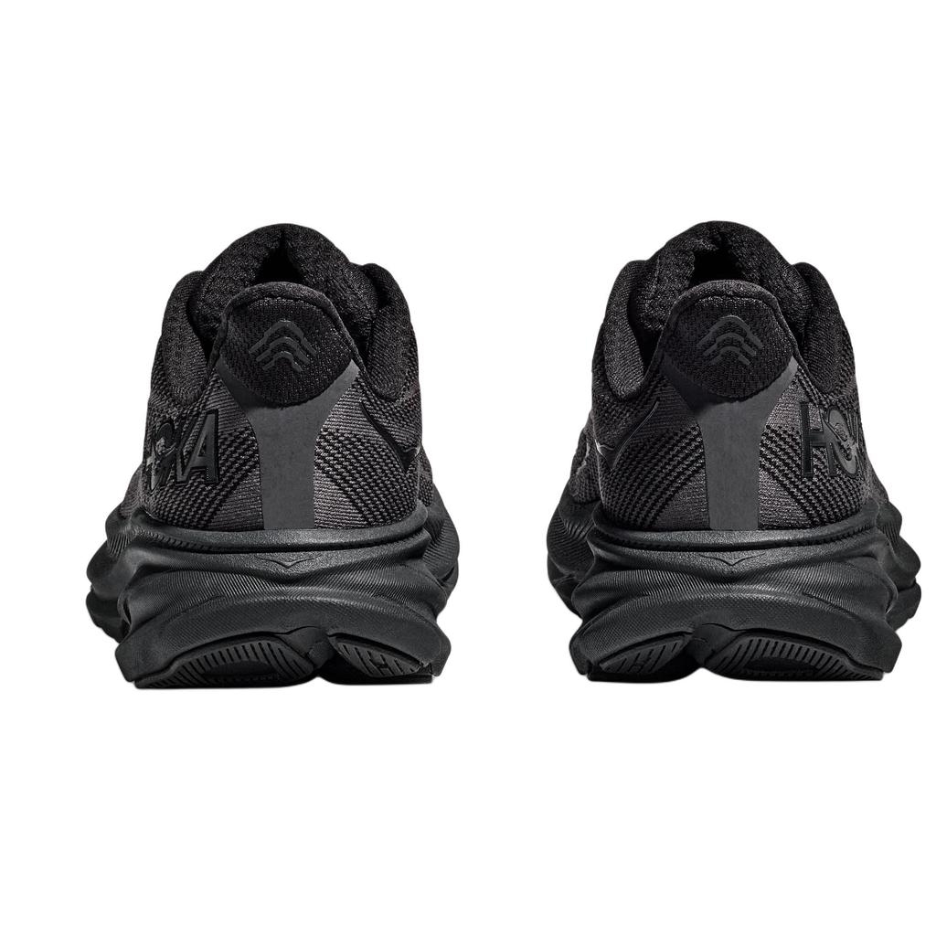 Hoka One One Clifton 9 Широкие Амортизация с Отскоком Ткань Низкие Кроссовки для Марафонской Тренировки Бега Женские Черный 1132211-BBLC