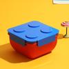 Portable Building Block Lunch Box Sealed Bento Box for Kids and Student Microwaveable Outdoor Fruit Salad Food Storage Container