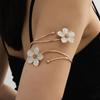 Metal Flower Open Cuff Bracelets Adjustable Floral Cuff Bracelet Open Arm Bracelets  Party Jewelry