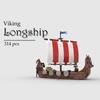 Viking Tribe Migration Ship Pirate Ship Building Block Figurine Assembly Toy Model Compatible Set