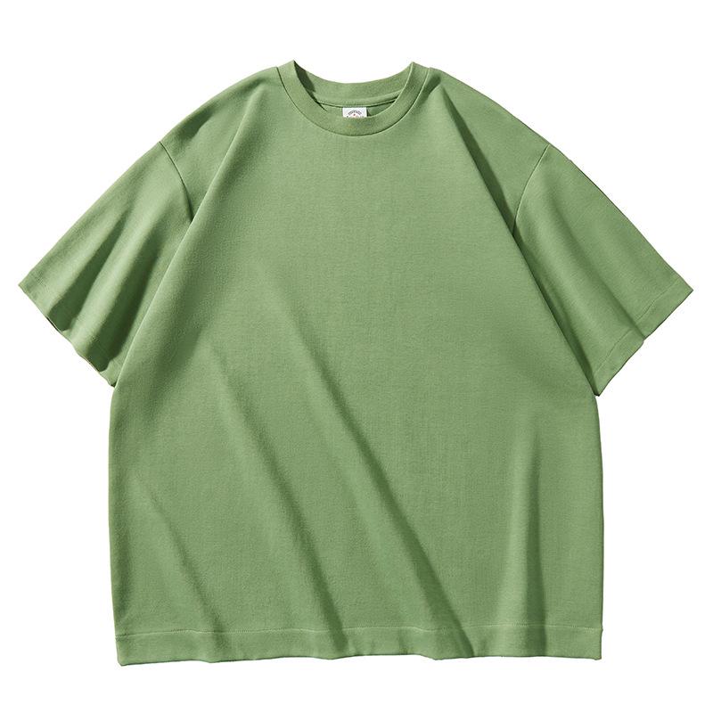 AG 300g Oversized Casual Drop Shoulder Heavyweight Custom Logo Short Sleeve Crew Neck Solid T-shirt