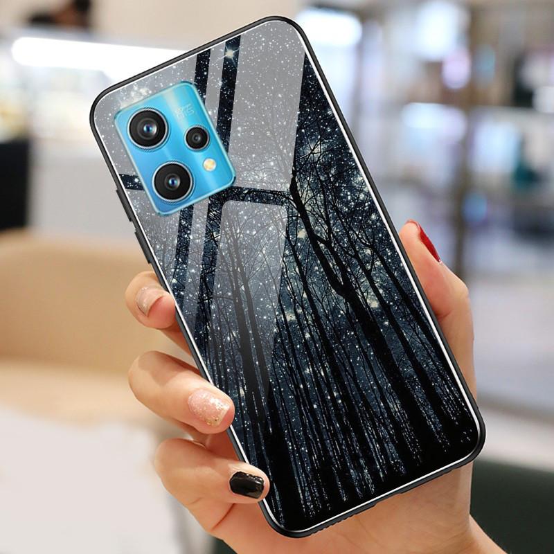 Чехол Realme9 4G для Realme 9 Pro Plus Чехол Закаленное Стекло Роскошные Чехлы для OPPO Realme 9 Pro БАМПЕР Пейзаж Realme9Pro+ Оболочка