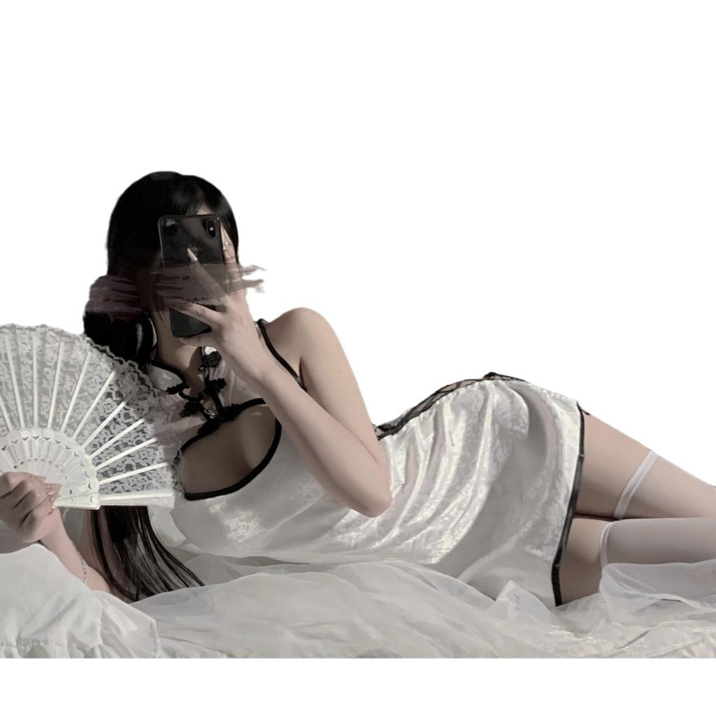 Sexy underwear pure desire cheongsam sexy split set small chest big flirting uniform seduction pajamas