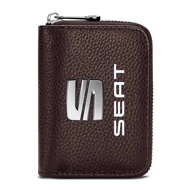 Кошелек для водительских прав, ID-карты, банковской карты, автомобильный стайлинг для SEAT Leon 5F Ibiza 5 6 MII Altea Toledo 3 Cordoba Alhambra