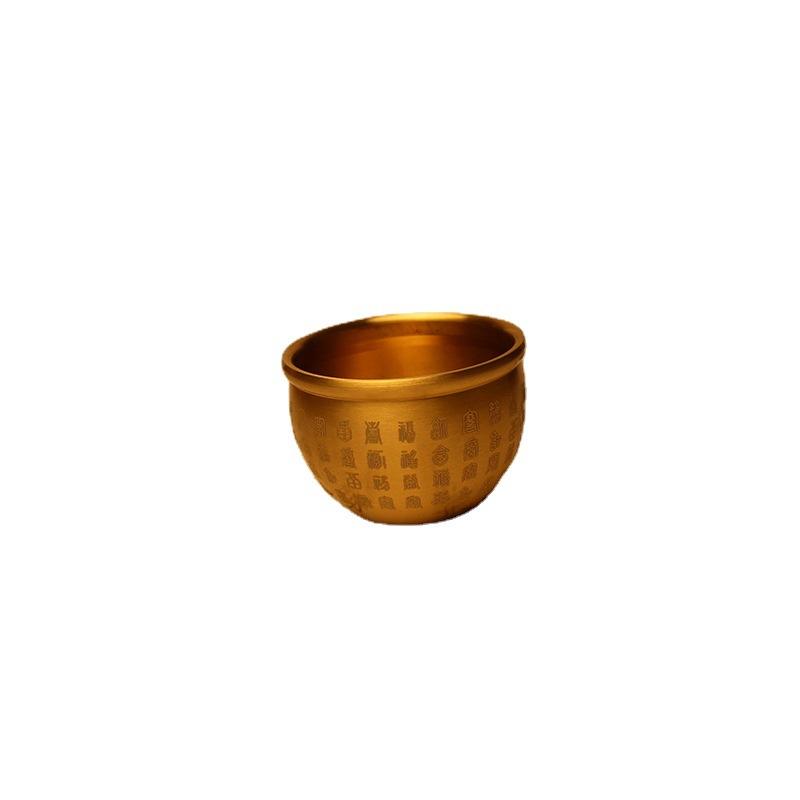 Brass Cornucopia Baifu Cylinder Small Copper Ware Metal Pure Copper Recruit Rice Copper Ornament Copper Handicraft