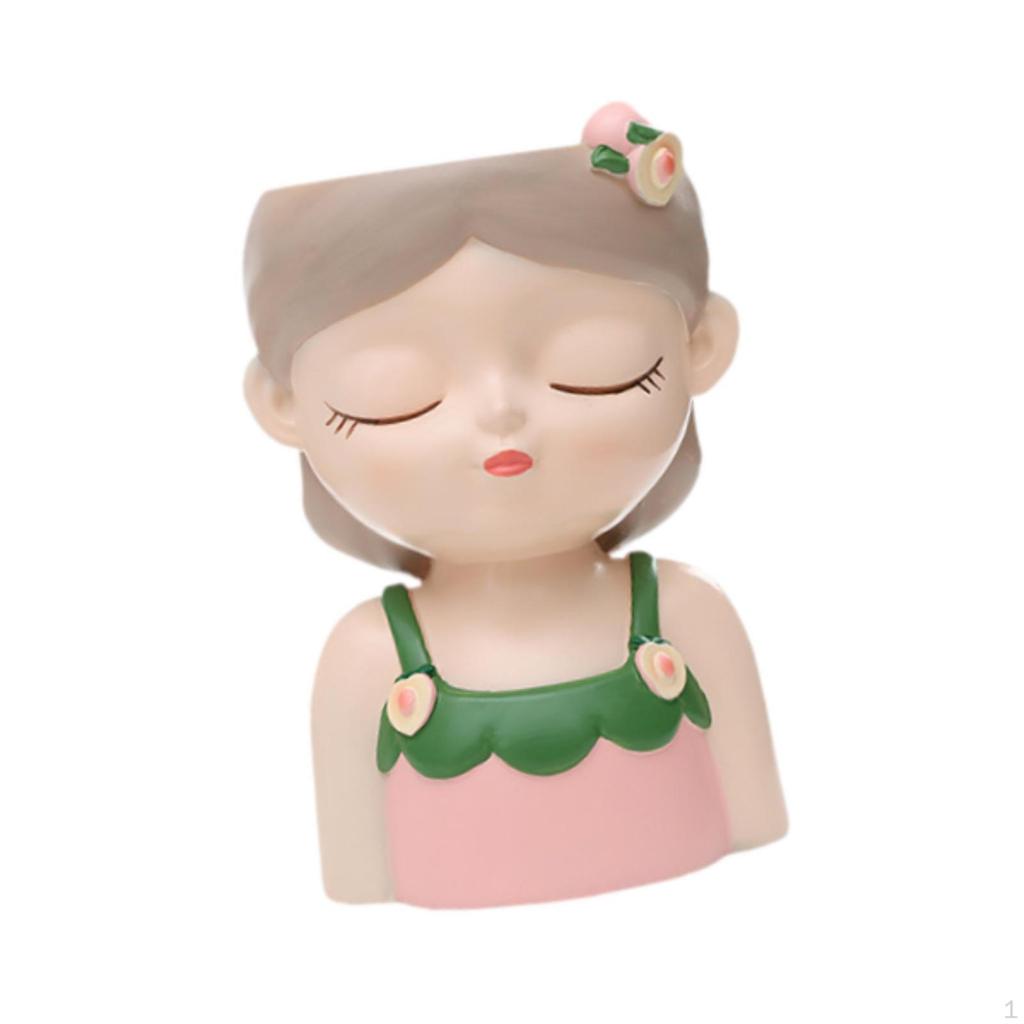 Ваза-бюст, комнатный цветочный горшок, декоративная фигурка в форме девушки-цветочницы, кашпо для офиса, балкона