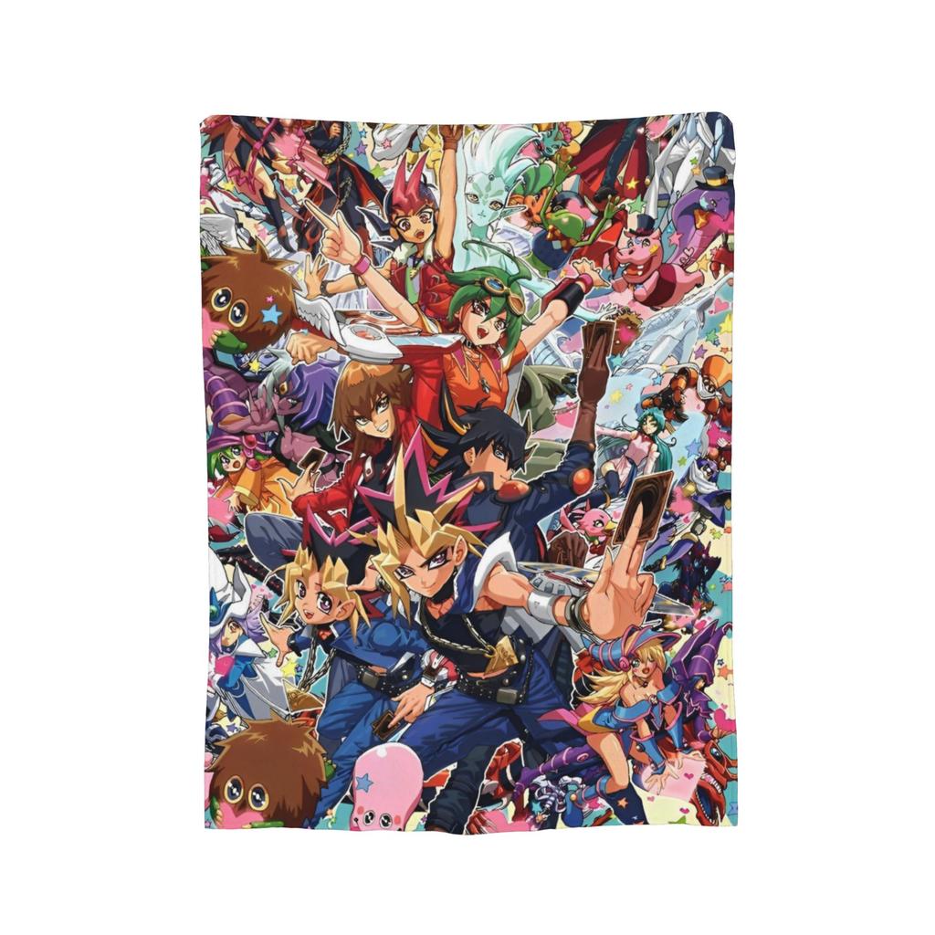 Yu-Gi-Oh! Velvet Throw Blanket Japanese Anime Manga Aesthetic Blanket for Bed Travel Soft Quilt,
