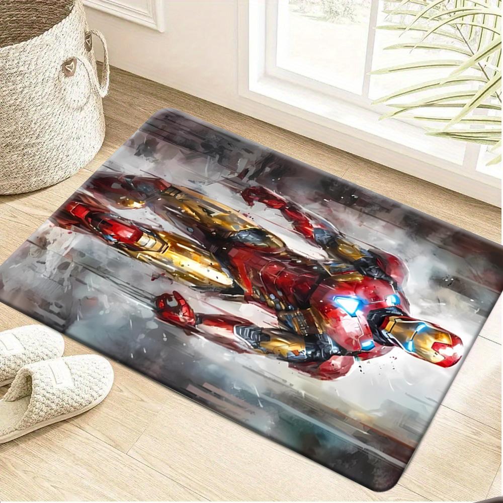 1 Marvel Doormat | Spider-Man Heroes League Edition - Cartoon Pattern Living Room Rug | Flannel Material Bath Mat, Machine Was
