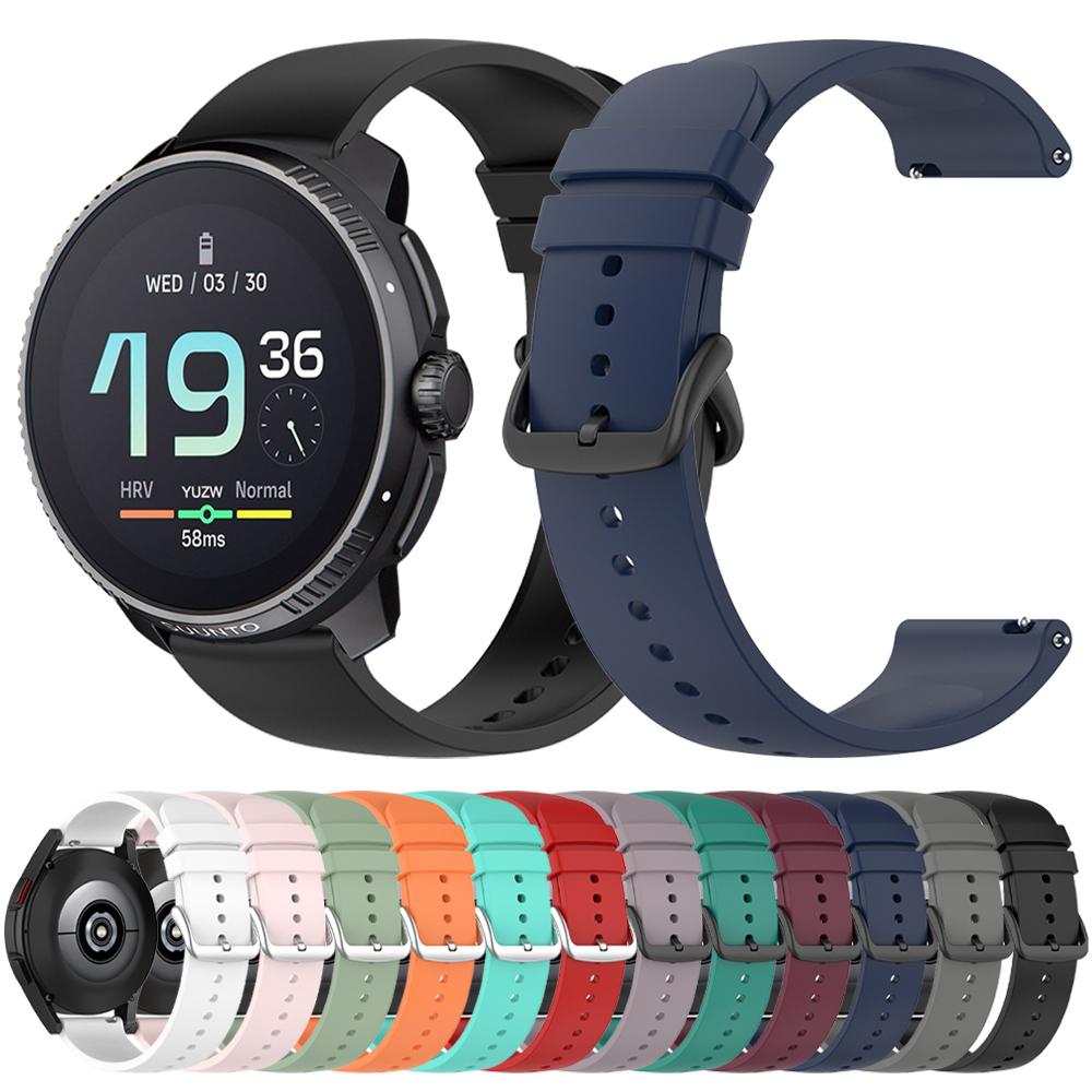 Силиконовый Спортивный Ремешок 20 мм 22 мм для Часов SUUNTO VERTICAL Ремешок для Часов SUUNTO 9 5 PEAK PRO 3 Фитнес RACE DLC Мягкий Браслет Аксессуары