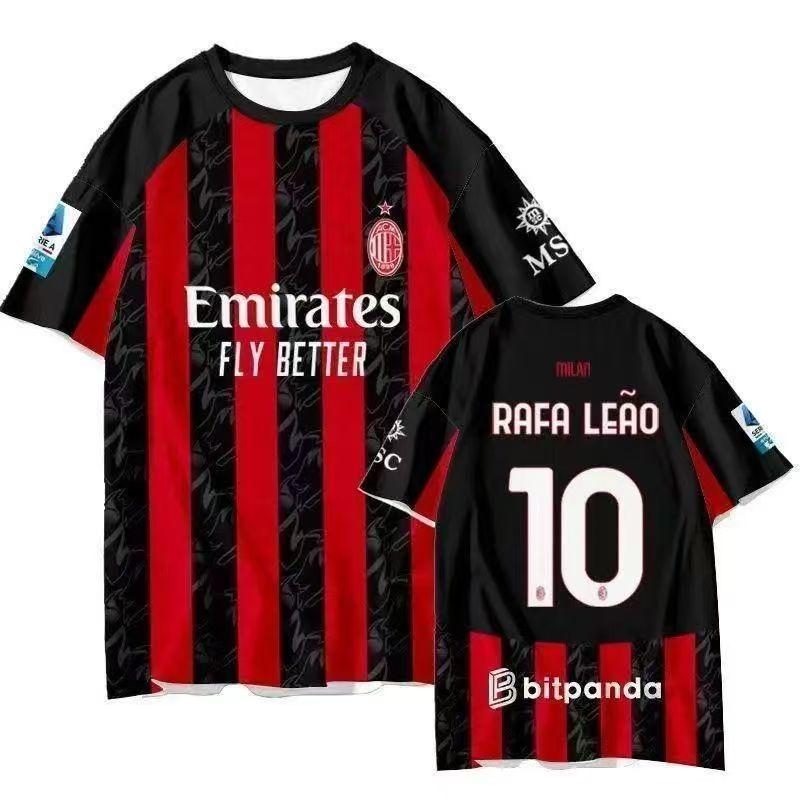 Домашняя футболка AC Milan 2025-26: Версии для болельщиков и игроков с принтами 10 Leão и 22 Kaká