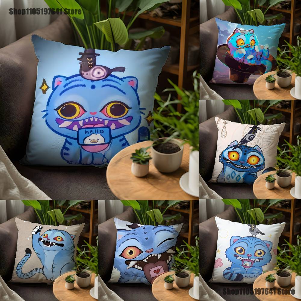 KPop Tiger Of D-Demon H-Hunters Pillow Case For Sofa Decor Car Office Room Printing Cushion Cover Decorations and Protector