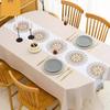 Водонепроницаемая и маслостойкая скатерть в китайском стиле, утолщенная ПВХ, скатерть для обеденного стола, защита от ожогов, прямоугольная, овальная, коврик для журнального столика, легко чистить