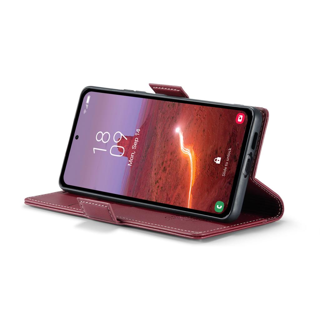 For Samsung Galaxy A55 5G Leather Case CASEME 023 RFID Blocking 3 Card Slot Mobile Cover