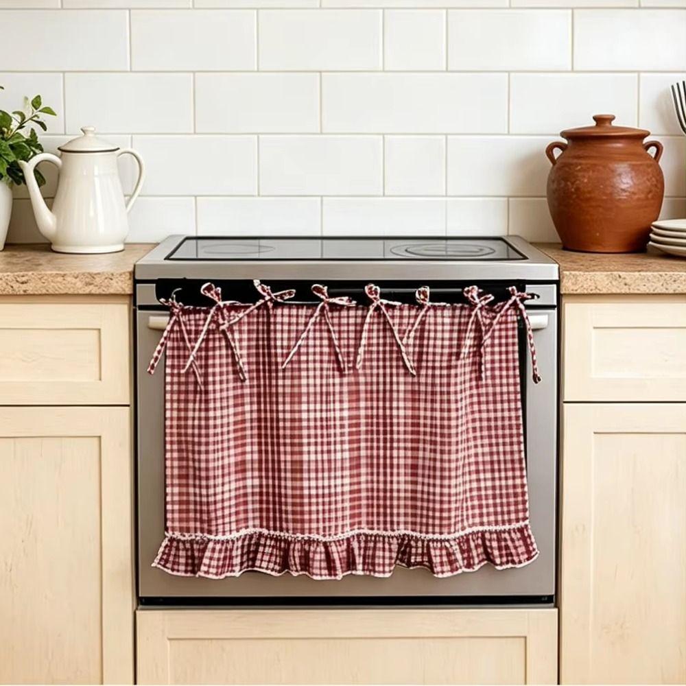 Handmade Oven Skirt Heat-Resistant Oven Cover Oven Door Curtain Farmhouse Kitchen