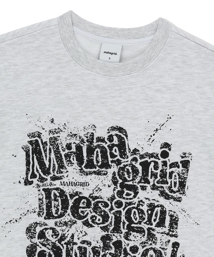 MAHAGRID Splatter Sweatshirt Light Gray(Mg2Fsmm443A)