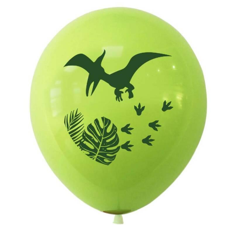 16pcs Dinosaur Letter Printed Balloon Sets Kids Boys Girls Birthday Festival Events Party Decor Supplies ARI