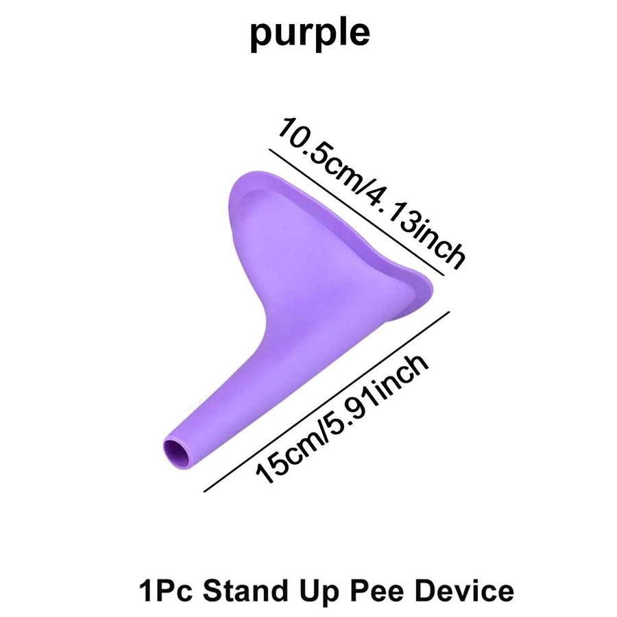 2 Colors Female Portable Silicone Urinal  Suitable for Pregnant Women Stand Up Pee Tools for Outdoor Traveler with Storage Box
