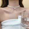 Vintage Elegant Jewelry Simple White Pearl Chain Choker Necklace For Women Wedding Fashion Gifts