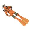 Fish Tank Diver Ornament Floating Simulation Swimming Posture Frogman Aquarium Landscaping Decoration Orange