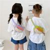 Modern Kids Casual Sling Bag Adorable Large Capacity Chest Bag In Green Pink Blue And Purple For Everyday Use