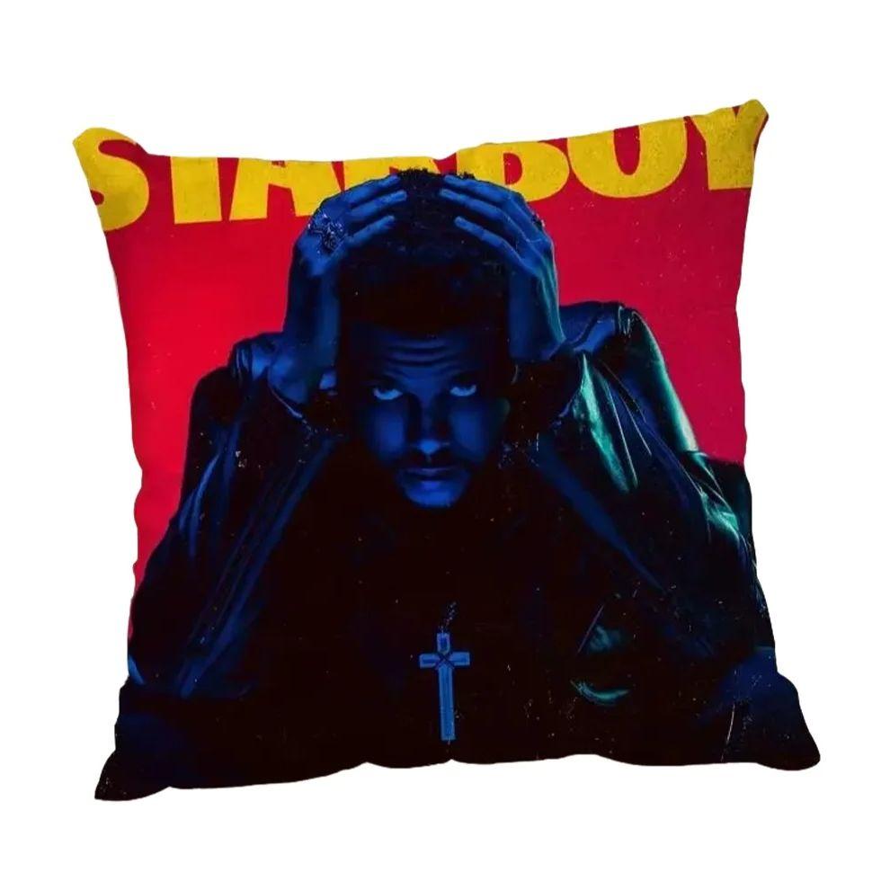 1 шт. Наволочка The Weeknd Starboy, Полиэстер 2D Двусторонний принт, Чехол для подушки с мерчем рэпера-певца, Декоративная подушка
