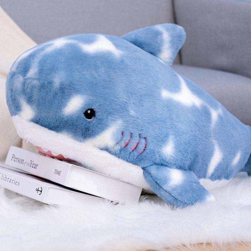 Ocean Series Spotted Shark Doll Piebald Marine Animal Stuffed Toy Shark Plush Toy Sleeping Pillow