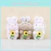 Adorable Rabbit Plush Doll Keyring With Pp Cotton Filling For Bags And Kids
