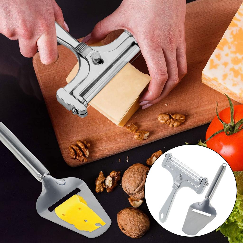 Cheese Slicer Stainless Steel Slicer Slicer with Adjustable Thickness Design Slicer with Handle Easy to Use Machine Washable