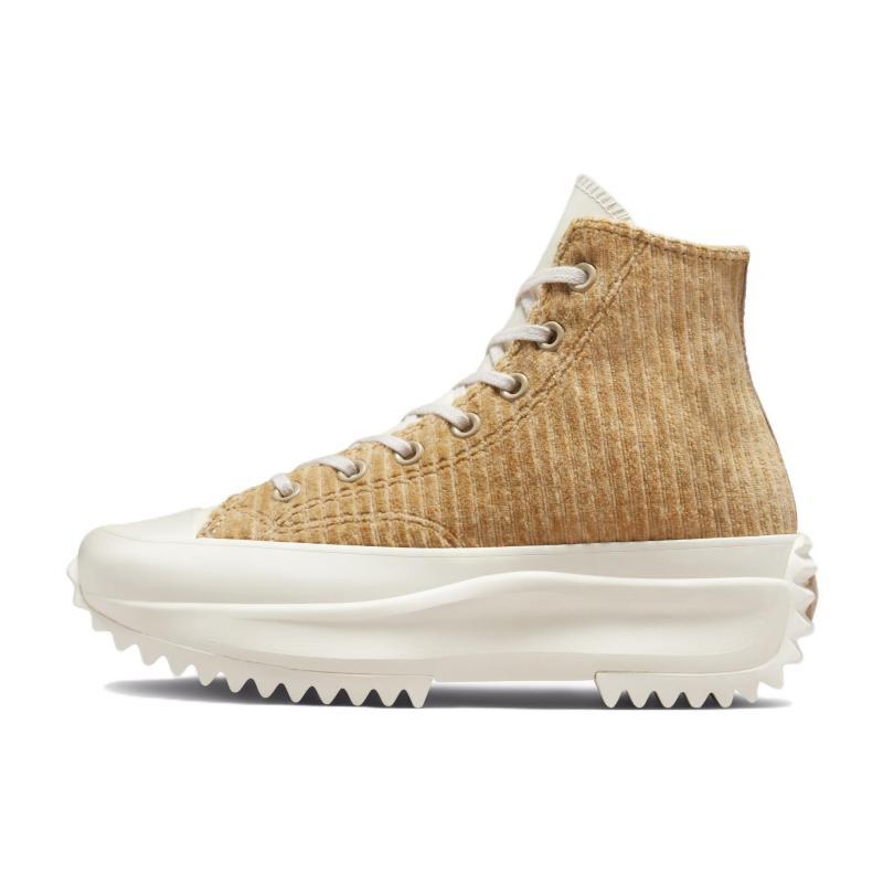 Converse Run Star Hike Модный тренд Высокие парусиновые кеды Унисекс Коричневый Желтый