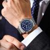 POEDAGAR Top Fashion Men Wristwatch Stainless Steel Waterproof Luminous Quartz Man Clock Date Chronograph Military Men's Watches