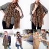 Ladies Women's Fashion Stylish Silk Gauz Chiffon Soft Stole Leopard Shawl Scarves Scarf Wrap