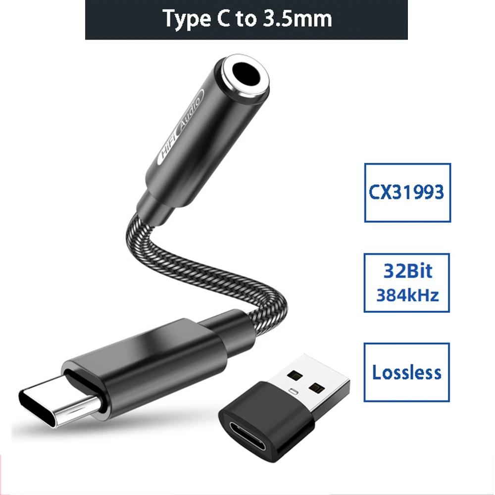 ALC5686 CX31993 HiFi ЦАП USB Type-C на 3.5 мм AUX Цифровой Аудио Кабель ЦАП для Samsung Android Type-C Адаптер для Наушников