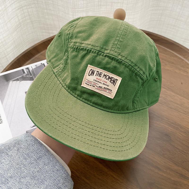 Мягкая кепка-snapback с плоским козырьком, японская, для мужчин и женщин, с коротким козырьком, хип-хоп, с козырьком, летняя, хлопковая, козырек от солнца, бейсболка