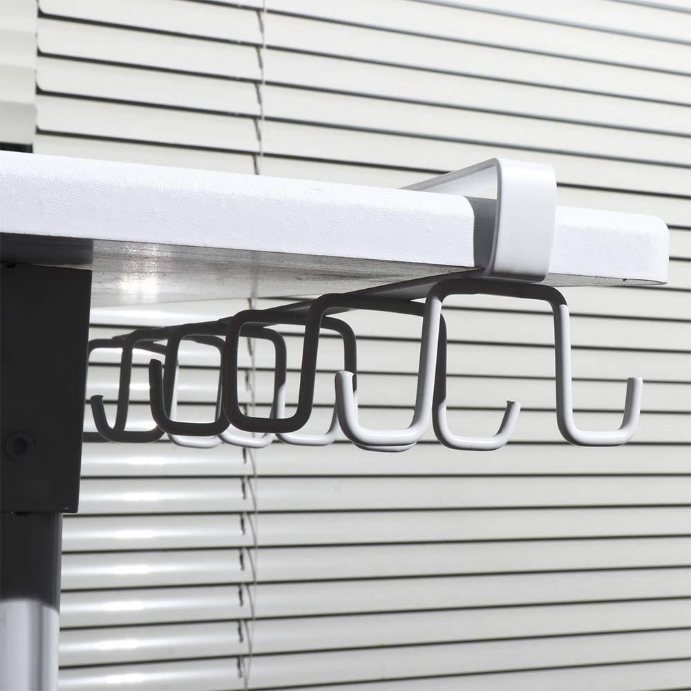 Punch-free Storage Double-row Metal Cabinet Hook Mug Hook Rack Hanging Cup Holder Kitchen Organizer