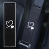 Car Seat Belt Shoulder Pads for Enhanced Driving Experience with Embroidered Heart Seat Belt Protector Pad Interior Decoration