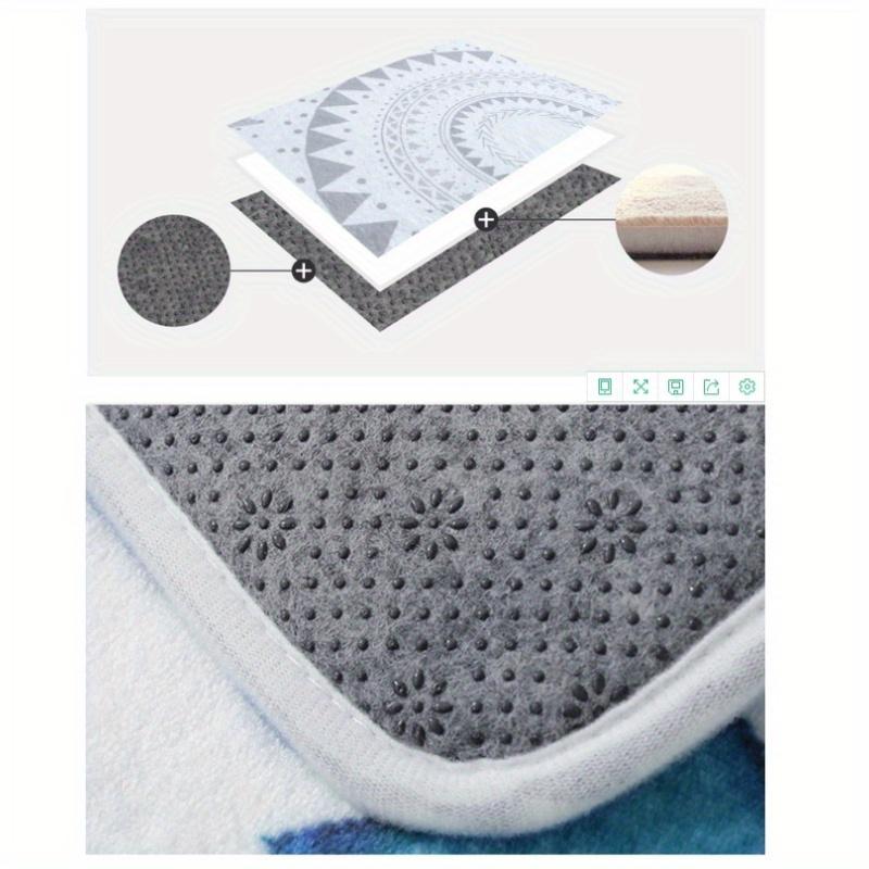 Современный серый геометрический нескользящий коврик, прочный полиэстер, впитывающий, идеально подходит для декора гостиной и спальни, только ручная стирка