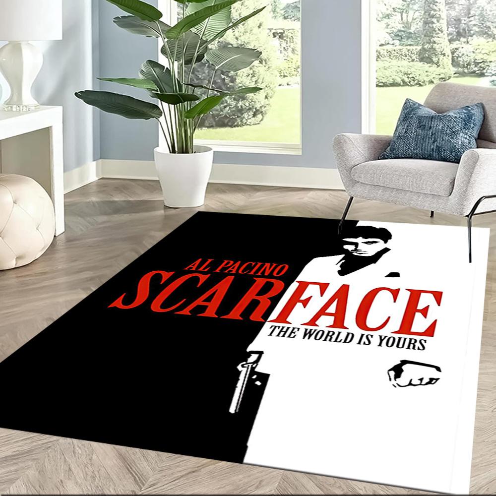 Scarface Style Square rugs are a great choice for living rooms, bedrooms, home décor, and as gifts.