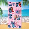Western Anime Pattern Soft Thick Microfiber Large Towel For Children Beach Swimming