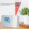 LED Multifunction Projection Digital Alarm Clock Temperature USB (Silver)