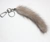 Брелок из натурального меха хвоста норки Fosrion с крючком и кольцом для ключей для официального автомобиля, джипа, грузовика, мотоцикла, мотоцикла, мотоцикла, велосипеда, серый, M, серый