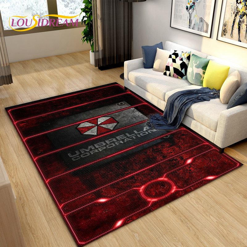 Ковер Resident Evil Game Gamer Большой, Ковер для Гостиной Спальни Дивана Прихожей Декор, Кухонный Нескользящий Коврик 3D