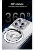 iPhone 17 Pro Case: 360° Rotating Magnetic, Transparent, Full Coverage, Anti-Drop Shell
