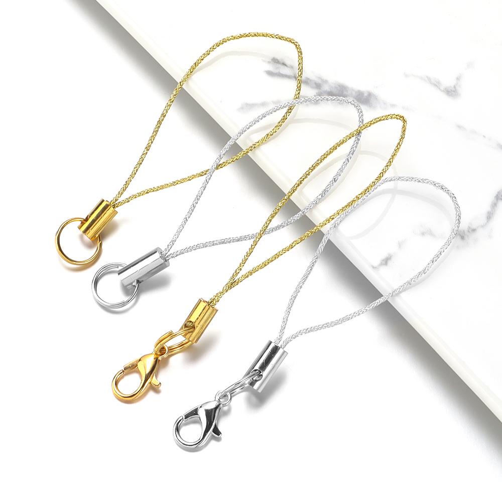 20pcs/lot Polyester Lanyard Double Ring Lobster Clasp Rope Keychains Cellphone Hook Keyring Bag Accessories For Key Ring Making