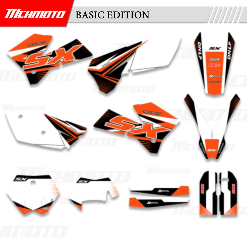 MCHMFG Для KTM EXC SXF 2005 2006 2007 125 200 250 300 350 400 450 Графические наклейки Комплекты наклеек Мотоцикл Фон