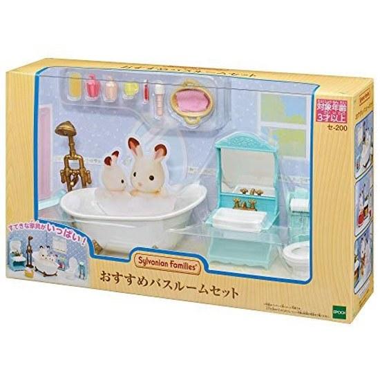 Sylvanian Families Мебель Ванная комната Набор SE-200 ST Сертификация ST 3 года и старше Игрушка Кукольный домик EPOCH