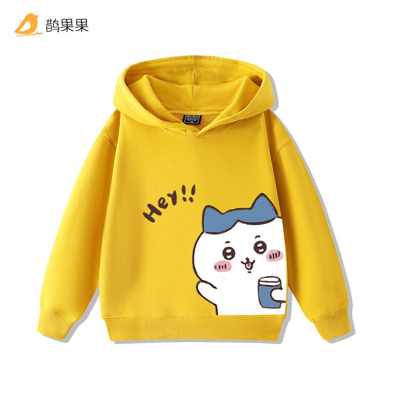 Мультяшный милый принт Чиикава, модная теплая детская толстовка с капюшоном, на осень и зиму, повседневная универсальная худи для мальчиков и девочек
