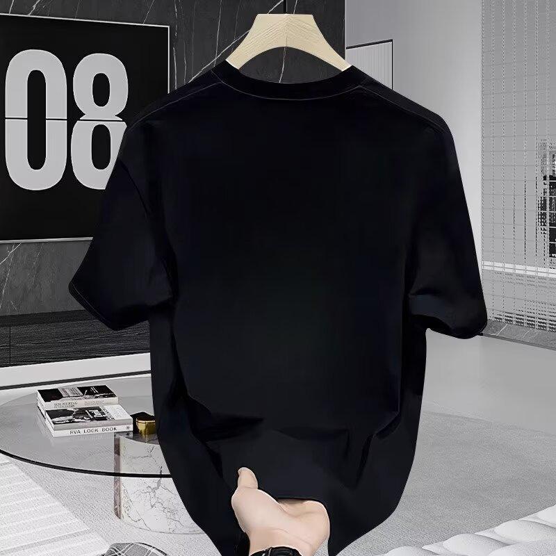 2024 Summer Men's Printed Short-Sleeve T-Shirt - Trendy All-Match Round Neck Top